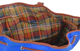 Temys kék design táska, jó állapotban, 38x33 cm