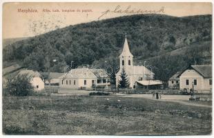 1911 Menyháza, Monyásza, Moneasa; Római katolikus templom és paplak / Roman Catholic church and parish (EK)