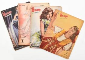 1944 Az Ünnep című újság II. évfolyamának 4 db száma, hátoldalukon Mickey egér képregénnyel