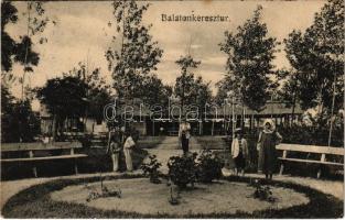 1911 Balatonkeresztúr, park. Mérei Ignác kiadása (EK)