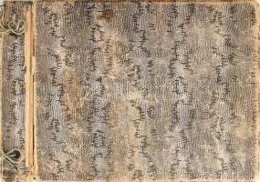 cca 1942-1944 Magyar katonák a Don-kanyarban, albumba ragasztott fotók, rajzok, stb., vegyes méretű ...