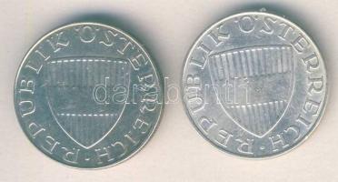 Ausztria 1970. 10Sch Ag + 1972. 10Sch Ag T:2