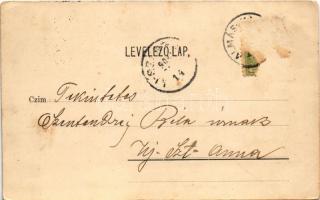 1904 Almáskamarás, Községháza, Hitelszövetkezet, Templom tér. Art Nouveau, floral (Rb)