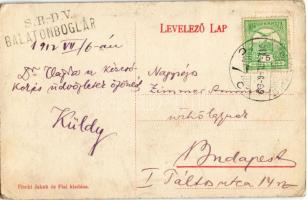 1912 Balatonboglár, Boglár; Pihenő Villa, Zsiga bácsi vendéglője. Fischl Jakab és fiai kiadása (EK)