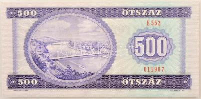 1990. 500Ft "E 552 011907" T:UNC kicsit hullámos papír / Hungary 1990. 500 Forint "E ...