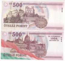 1998. 500Ft "EA" + 2006. 500Ft "A forradalom 50. évfordulója 1956. október 23." ...