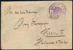 1916 Tábori posta levél / Field post cover "S.M. SCHIFF WIEN"