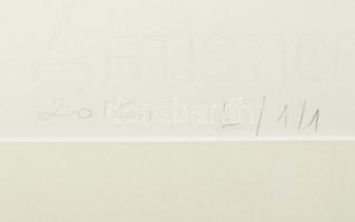 Nádler István (1938-): Cím nélkül, 2016. Akril, papír, jelezve jobbra lent. L 1/1 számozással. 49x39...