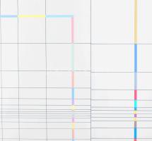 Ottó László (1966-): Yantra-ipsum (2), 2014. Akril, vászon, jelzett a hátoldalán. 75×75 cm / Acrylic...