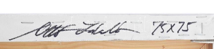 Ottó László (1966-): Yantra-ipsum (2), 2014. Akril, vászon, jelzett a hátoldalán. 75×75 cm / Acrylic...