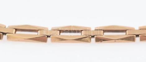 Arany (Au/14k) karlánc, jelzés nélkül, h: 18 cm, nettó: 14,2g