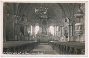 Csíksomlyó, Sumuleu Ciuc; Kegytemplom, belső / pilgrimage church, interior. Atelier photo