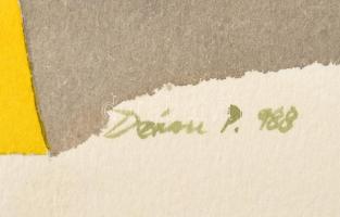 Deim Pál (1932-2016): Kompozíció (cím nélkül), 1988. Akvarell, papír, jelezve jobbra lent. Üvegezett...