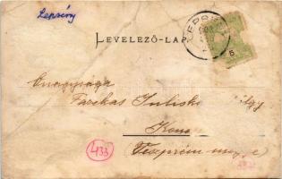 1903 Lepsény, Fő utca, üzlet. Kaiser Mór kiadása (r)