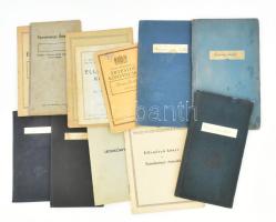 1932-1976 Iskolai értesítők, ellenőrző- és leckekönyvek, össz. 12 db, vegyes állapotban
