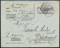 1915 Tábori posta levél / Field post cover "S.M.S. SEBENICO"