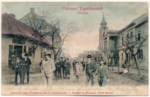 1906 Törökbecse, Újbecse, Novi Becej; Fő utca, templom, üzlet. Jovanovits Giga kiadása / main street, church, shop