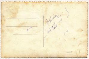 1942 Bótrágy, Batragy, Batrad (Bátyú); vasútállomás őrháza, sorompó / railway station's guard h...