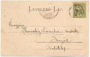 1904 Siófok, Vasúti korzó, Magyar Korona szálloda. Salamon Adolf kiadása