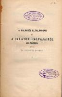 1892 Vutskits György (1858-1929): A halakról általánosan és a Balaton halfajairól különösen. [Keszthely, 1892.,Keszthelyi Premontrei Gimnázium Értesítője], 3-95+1 p. Átkötött félvászon-kötés, régi bélyegzésekkel, (címlaphiánnyal (1/2)?)  Egyetlen kiadás! Rendkívül ritka halakkal kapcsolatos, ichthiológiai szakmunka!