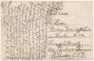 1928 Kőhalom, Reps, Rupea; Cetatea Rupea / Kőhalmi vár, juhnyáj / castle, flock of sheep. Kasper &am...