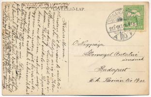 1913 Jászó, Jászóvár, Jasov; pályaudvar, vasútállomás. Szily János kiadása / railway station + "...