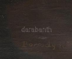 Borsody jelzéssel: Hölgy zongoránál. Olaj, vászon. Felületi sérüléssel. Dekoratív fakeretben. 80×60 ...