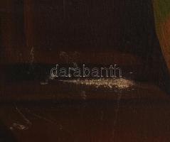 Borsody jelzéssel: Hölgy zongoránál. Olaj, vászon. Felületi sérüléssel. Dekoratív fakeretben. 80×60 ...