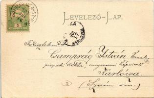 1902 Siklós, Takarékpénztár, Igert Alajos, Reif Miksa és Budimacz Antal üzlete. Kirschner Mór kiadás...