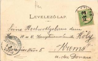1903 Kisszeben, Sabinov; Fő utca, Birnbaum üzlete. Stehr Gusztáv kiadása / main street, shop (EK)