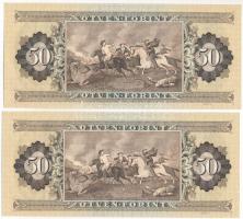 1980. 50Ft (2x) sorszámkövetők T:UNC,AU Adamo F22