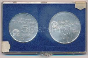 1974. 50Ft Ag "50 éves a Magyar Nemzeti Bank" + 100Ft Ag "50 éves a Magyar Nemzeti Ba...