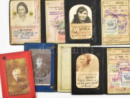 cca 1910-1946 5 db MÁV igazolvány, az egyik sérült