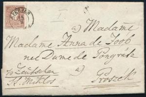 1859 10kr type I. on cover 
