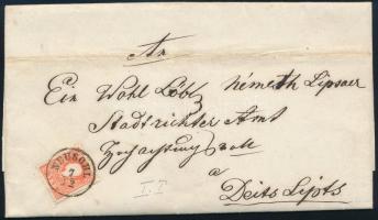 1858 5kr type I. on cover 