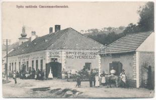 Garamszentbenedek, Sankt Benedikt, Sväty Benadik, Hronsky Benadik; Spitz szálloda és nagyvendéglő, étterem, bor, sör és pálinka mérés, mészárszék / hotel, restaurant, butcher shop (Rb)