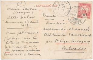 1913 Sasvár, Mária Sasvár, Maria-Schlossberg, Sastín (Sasvár-Morvaőr, Sastín-Stráze); Postgasse / Po...