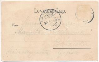 1903 Pusztaszentmihály, Sankt Michael im Burgenland; Hauptplatz, Kirche. K. Alkier jun. / Fő tér, te...