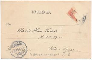 1903 Boldogasszony, Fertőboldogasszony, Frauenkirchen; Gruss aus Konczöl Antal Einkehrgasthof, Kirch...