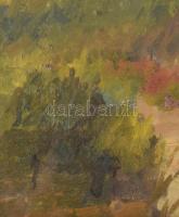 Jelzés nélkül, 1920-40 körül: Szürkemarhák. Olaj, karton. Dekoratív, üvegezett fakeretben. 30x40 cm