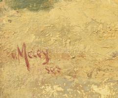 Mezey jelzéssel, XX. sz eleji festő: Lovasszekér, 1903. Olaj, vászon. 30×45 cm