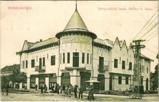 1912 Beregszász, Beregovo, Berehove; Bereg-alföldi bank (Méhes S. háza), építkezés. W.L. Bp. 6101. 1912-15. Auer K. és Kovács K. kiadása / bank, construction (EK)