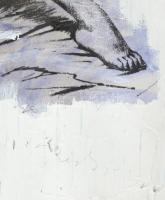 Rubint Ávrahám Péter (1958-): Ülő akt. Olaj, vegyes technika, papír, jelzett, kartonra kasírozott, a...