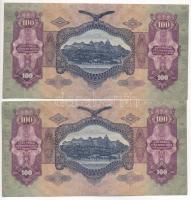 1930. 100P (2x) sorszámkövetők "E 557 015538 - E 557 015539" T:AU 
Adamo P17