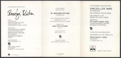 Vegyes modern képzőművészeti kiállításokra szóló meghívók