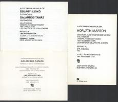 Vegyes modern képzőművészeti kiállításokra szóló meghívók