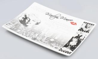 RBA Marylin Monroe svéd porcelán kínáló tál, Matricás, jelzett, hibátlan 22x30 cm