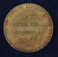 3db-os plakett tétel, benne: 1965. "13e session de Comité Administratif de l'U.I.S. de la ...