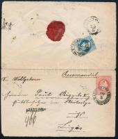~1870 Registered 5kr PS-cover with 10kr 