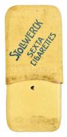 Stollweck Sexta Cigarettes humoros szivarkás doboz litho képpel / Cigarette box with litho image 8 c...